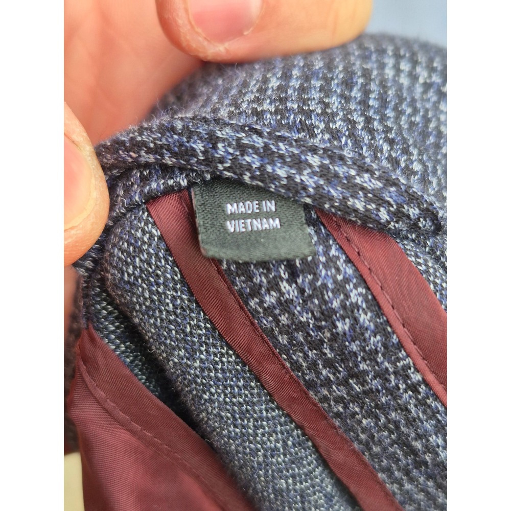 Bonobos Mens 36S Tailored Fit Blue Grey Knit Blazer Sport Coat Cotton Blend‎ - Picture 9 of 10